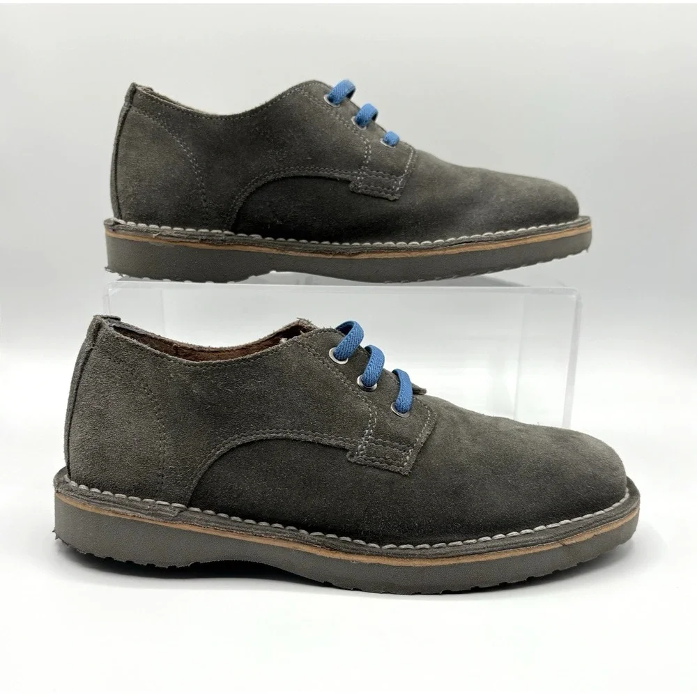 FLORSHEIM Dress Shoe Kids Size 3 M Gray Suede Lace‎ Up Oxford